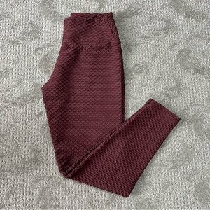 EUC Women's BBB Booty By Brabants Curvy Croco Skin Leggings in Mahogany One Size